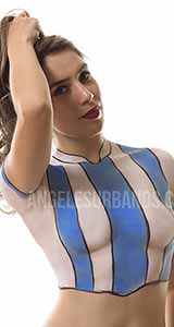 Argentina Soccer Jersey bodypainting