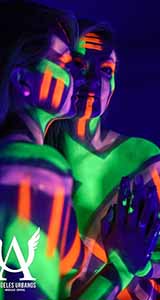 Neon Geometric Concept bodypainting