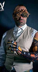 steampunk arm bodypainting