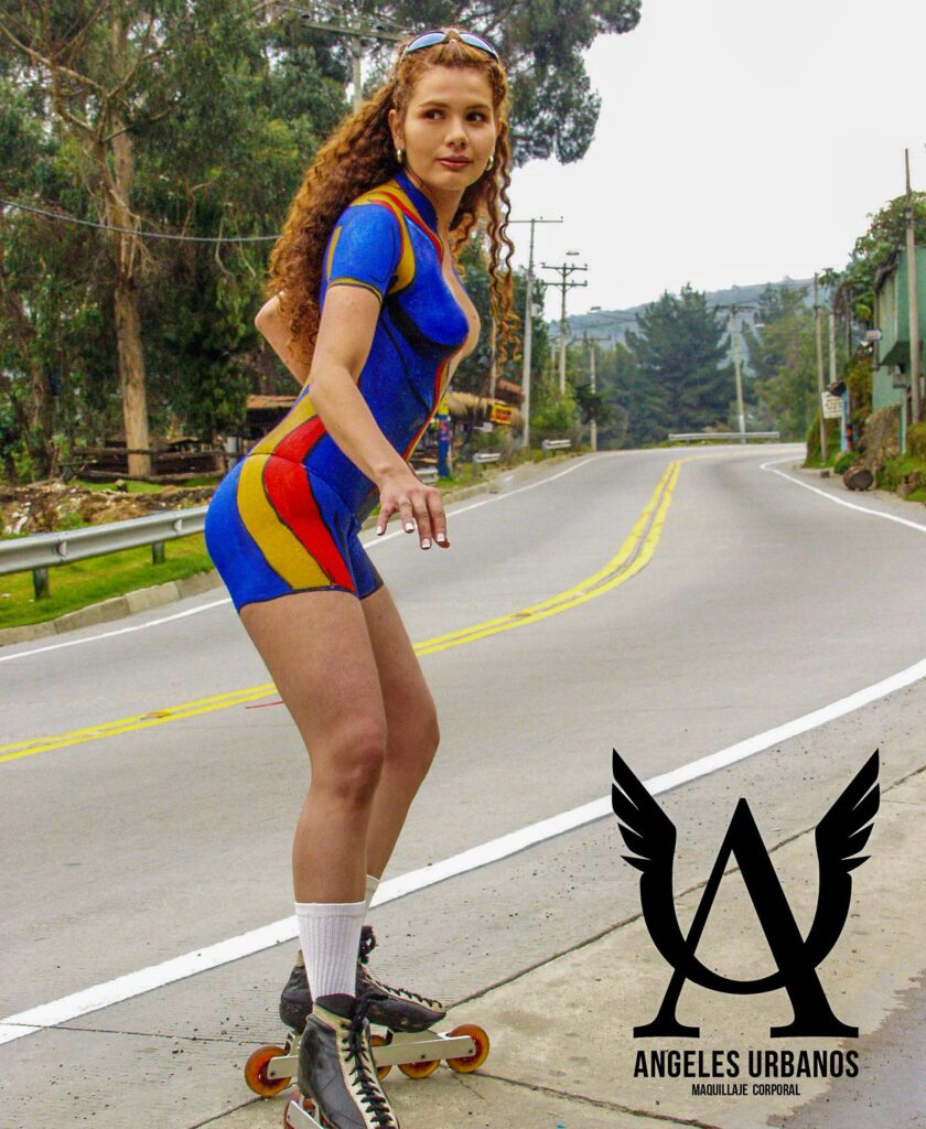 evento bodypainting patinaje