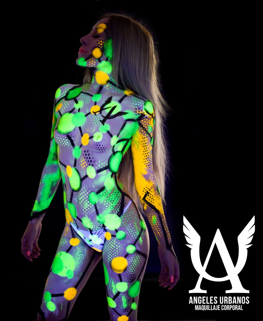 bodypainting neon colombia