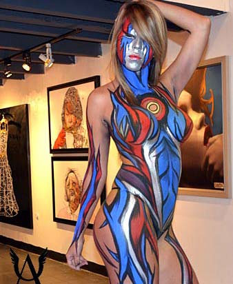 bodypainting neon colombia