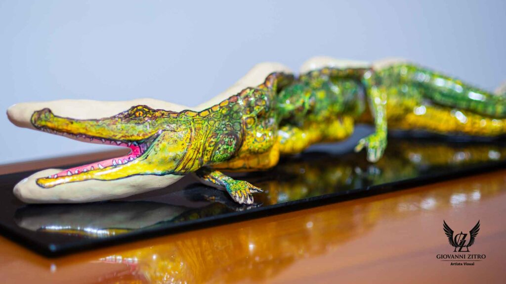 Escultura "se va el caiman" Giovanni Zitro 2025